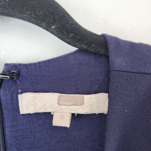 Hutch Anthropologie Peyton Dress Navy Blue Midi Career Fitted Women's S - Picture 10 of 11